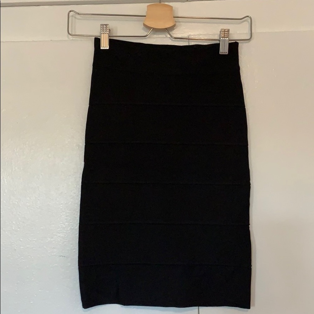 Black high waisted bandage skirt